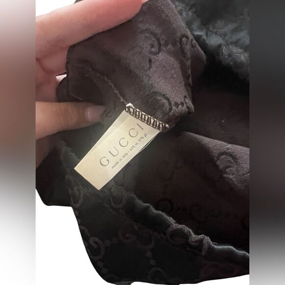 Gucci Brown Monogram Drawstring Dust Bag - Picture 4 of 6